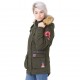 Veste à Capuche Fourrure Amovible Femme Von Dutch Stan Kaki