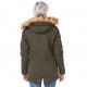Veste à Capuche Fourrure Amovible Femme Von Dutch Stan Kaki