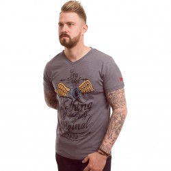 T-shirt homme Von Dutch Eyes Gris Foncé