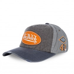 Casquette Baseball Homme Von Dutch JackGmo Gris Logo Orange