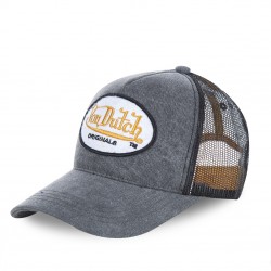 Casquette baseball homme Von Dutch Originals filet Gris