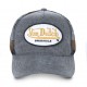Casquette baseball homme Von Dutch Originals filet Gris