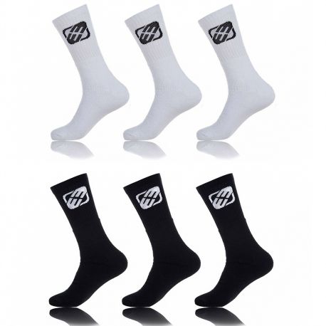 Lot de 6 paires de Tennis garçon Noir et Blanc