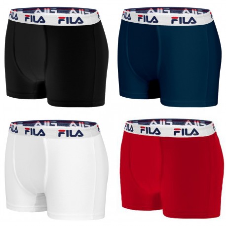 Lot de 4 boxers coton homme Fila FU5016 Multicolore Rouge