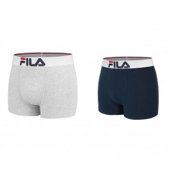 Lot de 2 Boxers coton homme FU5042 Marine et Gris