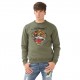 Sweat homme Ed Hardy Tiger Strass Vert Kaki