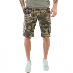 Bermuda homme Von Dutch Camouflage avec patchs brodés