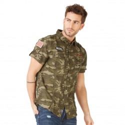 Chemise manches courtes homme Von Dutch Preston Camouflage