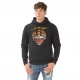 Sweat à capuche homme Ed Hardy Tiger Strass Noir