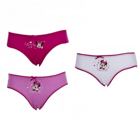 Lot De 3 Slips Coton Disney Minnie