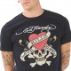 T-shirt homme Ed Hardy Dal-Skull Strass Noir