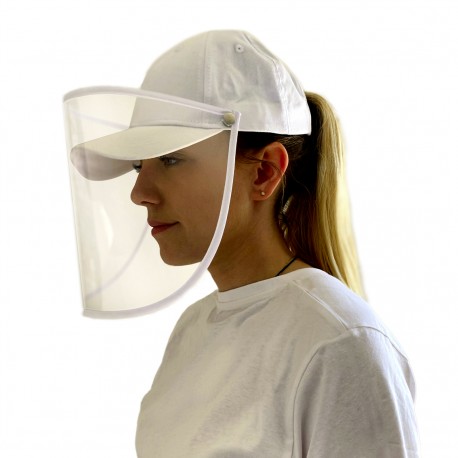 Casquette avec ecran de protection PVC