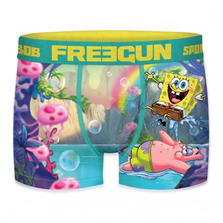 Boxer garçon Bob L'éponge Arc en Ciel
