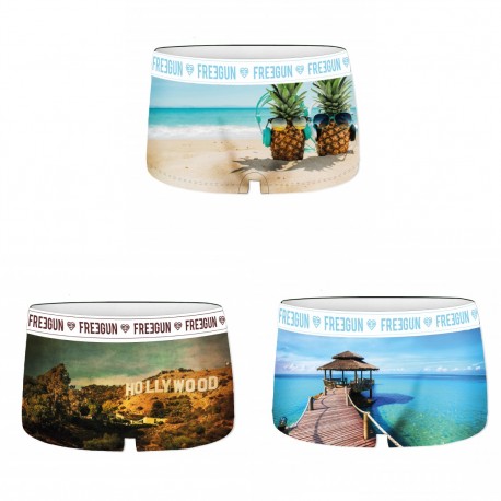 Lot de 3 shortys fille en microfibre, sur cintre, MISS FREEGUN