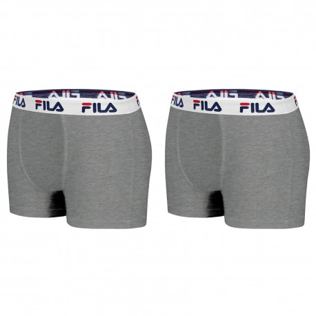 Lot de 2 Boxers Coton Fila Gris