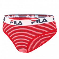 Culotte Coton Fila à Rayures Rouge