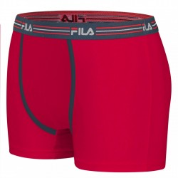 Boxer Homme Coton Fila Uni Rouge