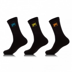 Lot de 3 de paires de chaussettes tennis FILA Noires