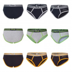 Lot de 3 slips à rayures coton fila