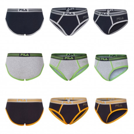 Lot de 3 slips à rayures coton fila