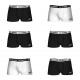 Lot de 6 Boxers coton homme uni