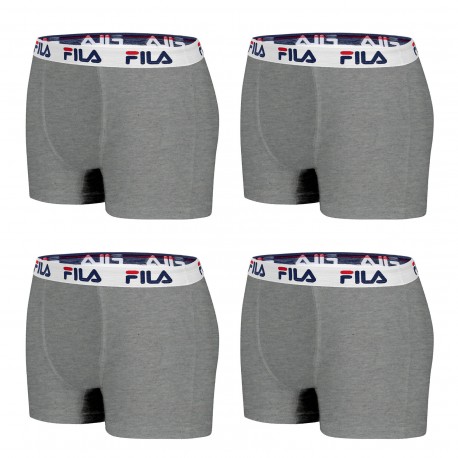 Lot de 4 Boxers homme FILA coton gris