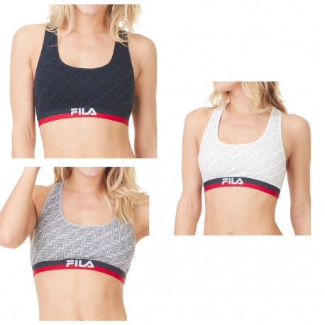 Lot de 3 brassières coton femme 60456 Fila Multicolore