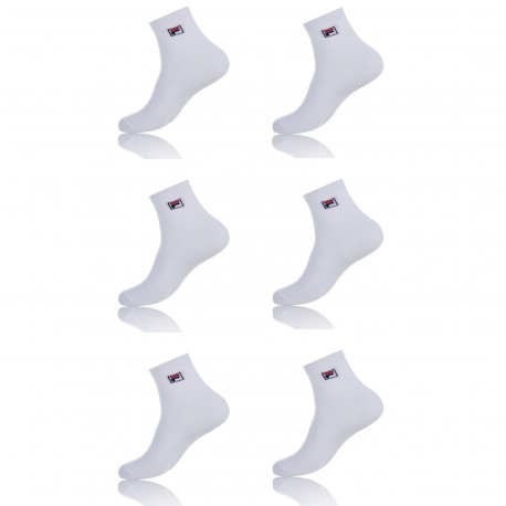Lot de 6 paires de chaussettes homme Low cut Fila Blanc