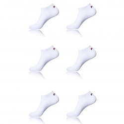 Lot de 6 paires de Tiges courtes Fila Blanches FI/1/CSX6/TCF91/B