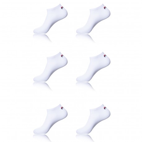 Lot de 6 paires de Tiges courtes Fila Blanches FI/1/CSX6/TCF91/B