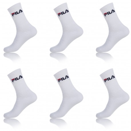 Lot de 6 paires de chaussettes Tennis homme Fila Blanc