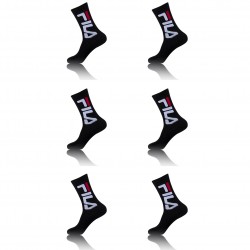 Lot de 6 paires de chaussettes Tennis homme 9598 Fila Noir