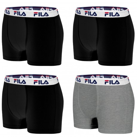 Lot de 4 Boxers coton homme FU5016 Noir et Gris - FI/1BCX4/FU5016/NG