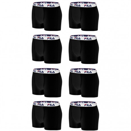 Lot de 8 Boxers Coton homme Fila 5016 Noir - FI/1BCX8/FU5016/NR