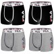 Lot de 2 Boxers coton homme FU5040 Noir et Gris - FI/1BCX4/FU5040/NG