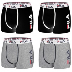 Lot de 2 Boxers coton homme FU5040 Noir et Gris - FI/1BCX4/FU5040/NG
