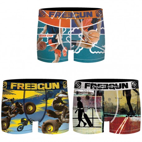 Lot de 3 Boxers homme Dual Subli Basket - FG/1/BM/PK3/A6A