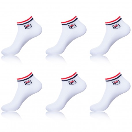Lot N2 De 6 Paires De Lowcut Fila Blanc 43/46