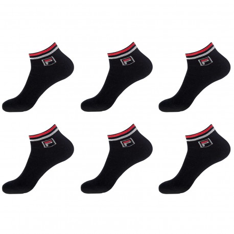 Lot N2 De 6 Paires De Lowcut Fila Noir 39/42
