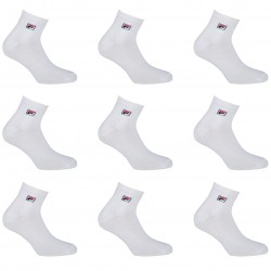 Lot De 9 Paires De Lowcut Fila Blanc 43/46