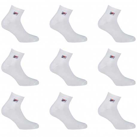 Lot De 9 Paires De Lowcut Fila Blanc 43/46