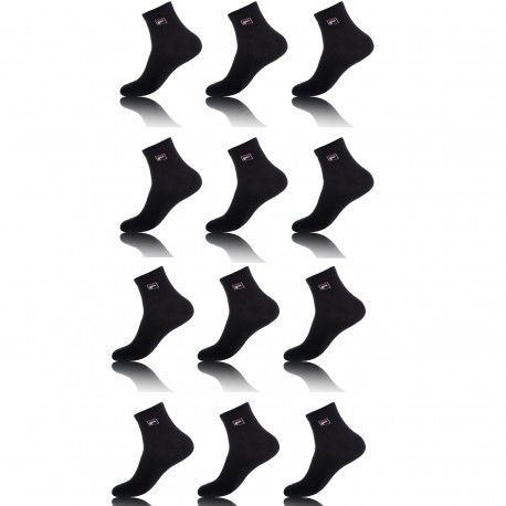 Lot N1 De 12 Paires De Lowcut Fila Noir 39/42