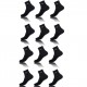 Lot N1 De 12 Paires De Lowcut Fila Noir 43/46