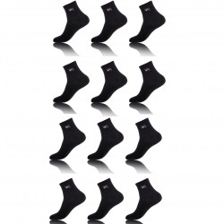 Lot N1 De 12 Paires De Lowcut Fila Noir 43/46