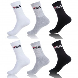 Lot De 6 Paires De Tennis Fila Blanc Et Noir 39/42