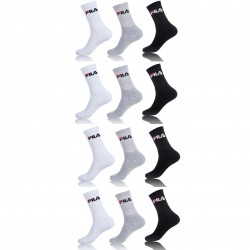 Lot De 12 Paires De Tennis Fila Blanc Et Noir 43/46