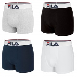 Lot N1 De 4 Boxers Coton Homme Fila Multicolore