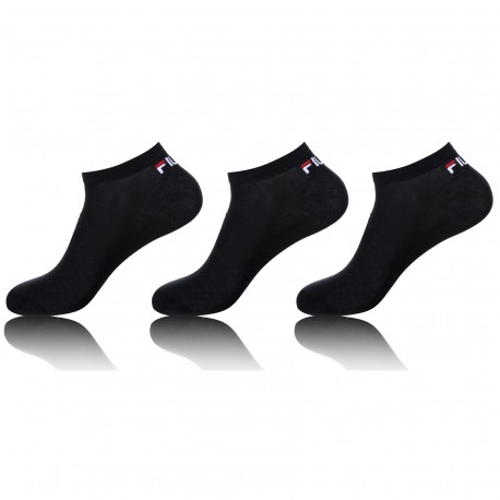 Lot de 3 paires de chaussettes tiges courtes femme FILA Noires