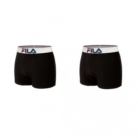 Boxer homme en coton Fila Noir et Noir