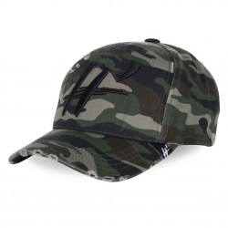 Casquette baseball homme H'echbone Camouflage Logo Noir